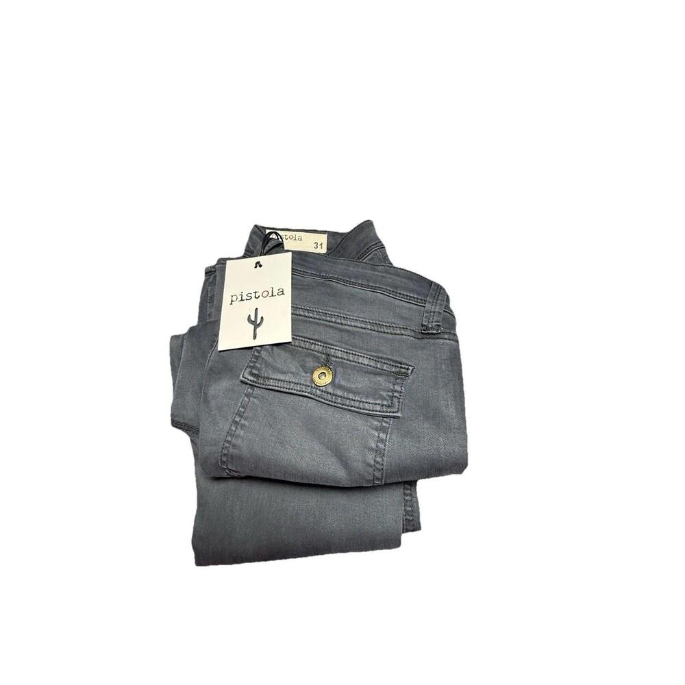 Western wear‎ utility Y2K Pistola Gray USA Made Stretch Denim Jeans NWT Size 31
